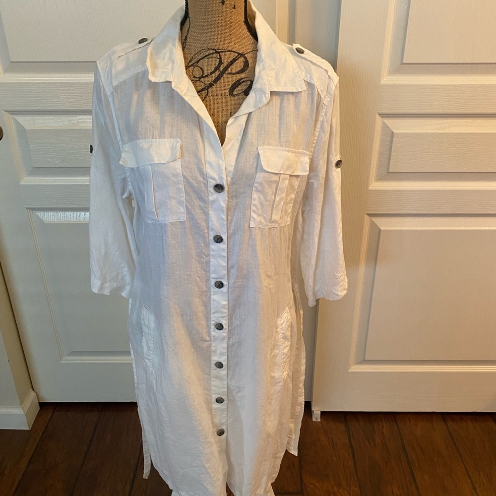 Banana Republic Linen Shirt Dress XL